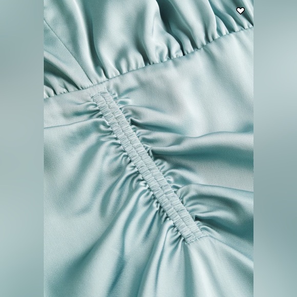 H&M DRAPED SATIN DRESS - Picture 5 of 7